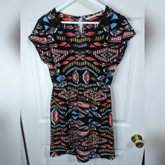 Twelfth Street Cynthia Vincent dress black print silk size medium - Picture 1 of 7